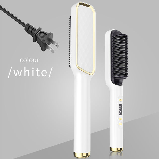 Electric Hot Comb Multifunctional Straight Hair Straightener Comb Negative Ion Anti-Scalding Styling Tool Straightening Brush - Elite Hub Essentials