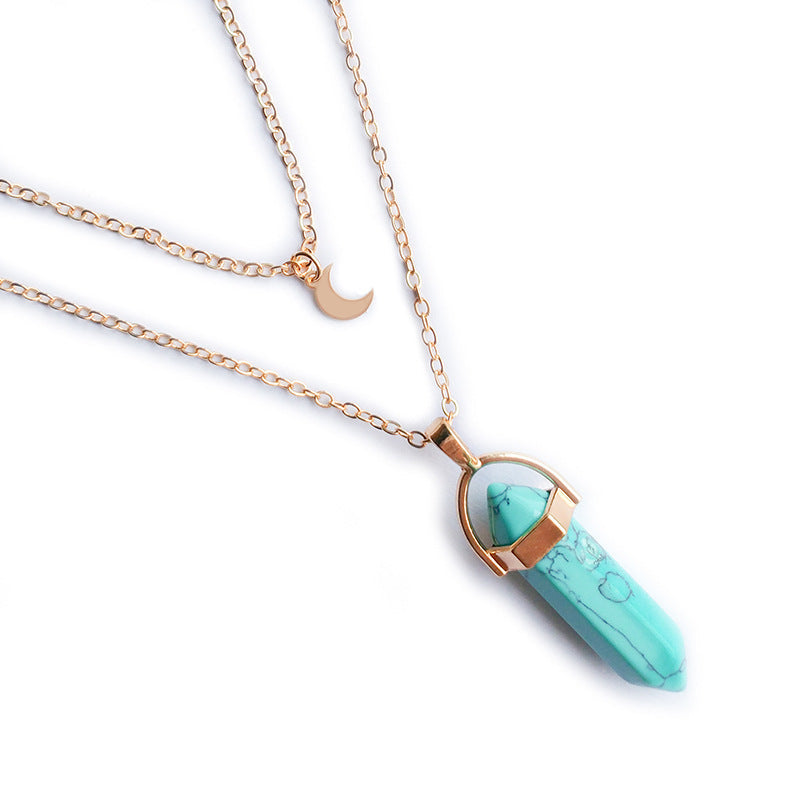 Moon Hexagonal Pendant