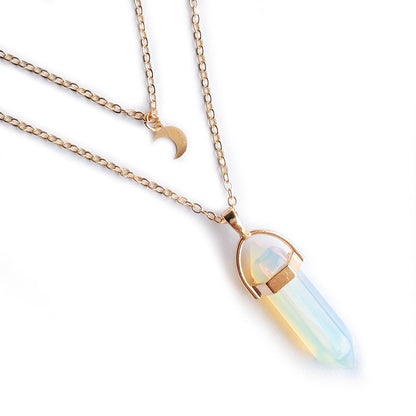 Moon Hexagonal Pendant