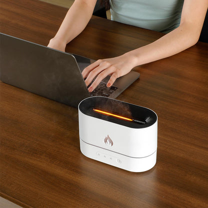 Siming Flame Aromatherapy Machine Home Bedroom Silent Atmosphere Light Humidifier Flame Diffuser Home Decor - Elite Hub Essentials