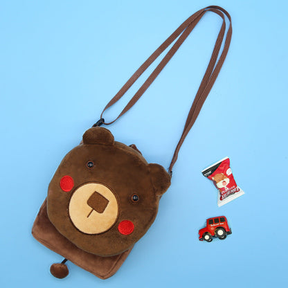 Kids plush soft cross bag