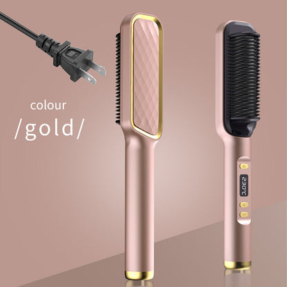 Electric Hot Comb Multifunctional Straight Hair Straightener Comb Negative Ion Anti-Scalding Styling Tool Straightening Brush - Elite Hub Essentials