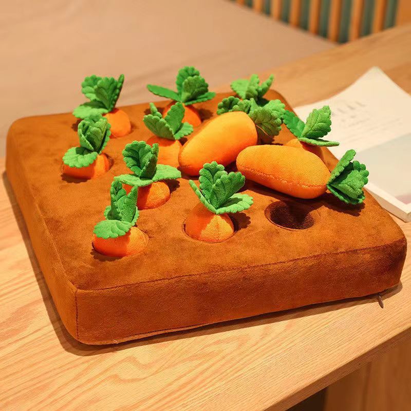 Pet Dog Toys Carrot Plush Toy Vegetable Chew Toy For Dogs Snuffle Mat For Dogs Cats Durable Chew Puppy Toy Dogs Accessories - Elite Hub Essentials