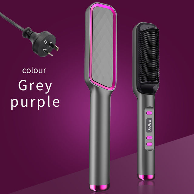 Electric Hot Comb Multifunctional Straight Hair Straightener Comb Negative Ion Anti-Scalding Styling Tool Straightening Brush - Elite Hub Essentials