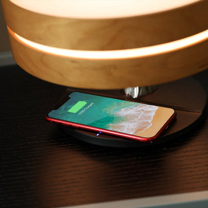 Round Intelligent Music Bluetooth Speaker Bed Lamp WiFi Circle Tree Of Led Light Wireless Charging For Living Room - Elite Hub Essentials