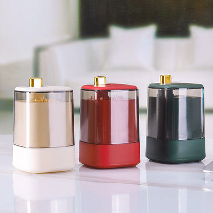 Light luxury transparent toothpick holder press type automatic pop-up toothpick can portable home hotel restaurant toothpick bottle gift - Elite Hub Essentials