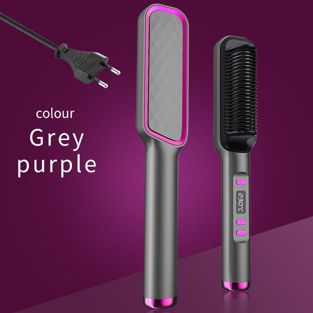 Electric Hot Comb Multifunctional Straight Hair Straightener Comb Negative Ion Anti-Scalding Styling Tool Straightening Brush - Elite Hub Essentials