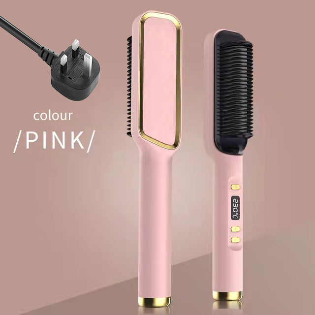 Electric Hot Comb Multifunctional Straight Hair Straightener Comb Negative Ion Anti-Scalding Styling Tool Straightening Brush - Elite Hub Essentials