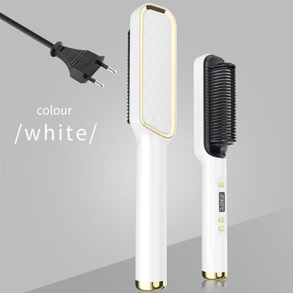 Electric Hot Comb Multifunctional Straight Hair Straightener Comb Negative Ion Anti-Scalding Styling Tool Straightening Brush - Elite Hub Essentials