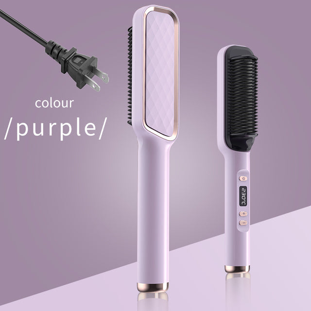 Electric Hot Comb Multifunctional Straight Hair Straightener Comb Negative Ion Anti-Scalding Styling Tool Straightening Brush - Elite Hub Essentials