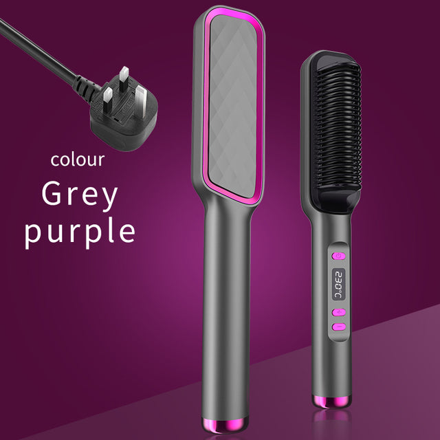 Electric Hot Comb Multifunctional Straight Hair Straightener Comb Negative Ion Anti-Scalding Styling Tool Straightening Brush - Elite Hub Essentials