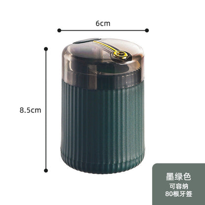 Light luxury transparent toothpick holder press type automatic pop-up toothpick can portable home hotel restaurant toothpick bottle gift - Elite Hub Essentials