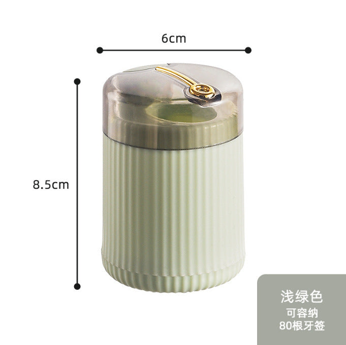 Light luxury transparent toothpick holder press type automatic pop-up toothpick can portable home hotel restaurant toothpick bottle gift - Elite Hub Essentials