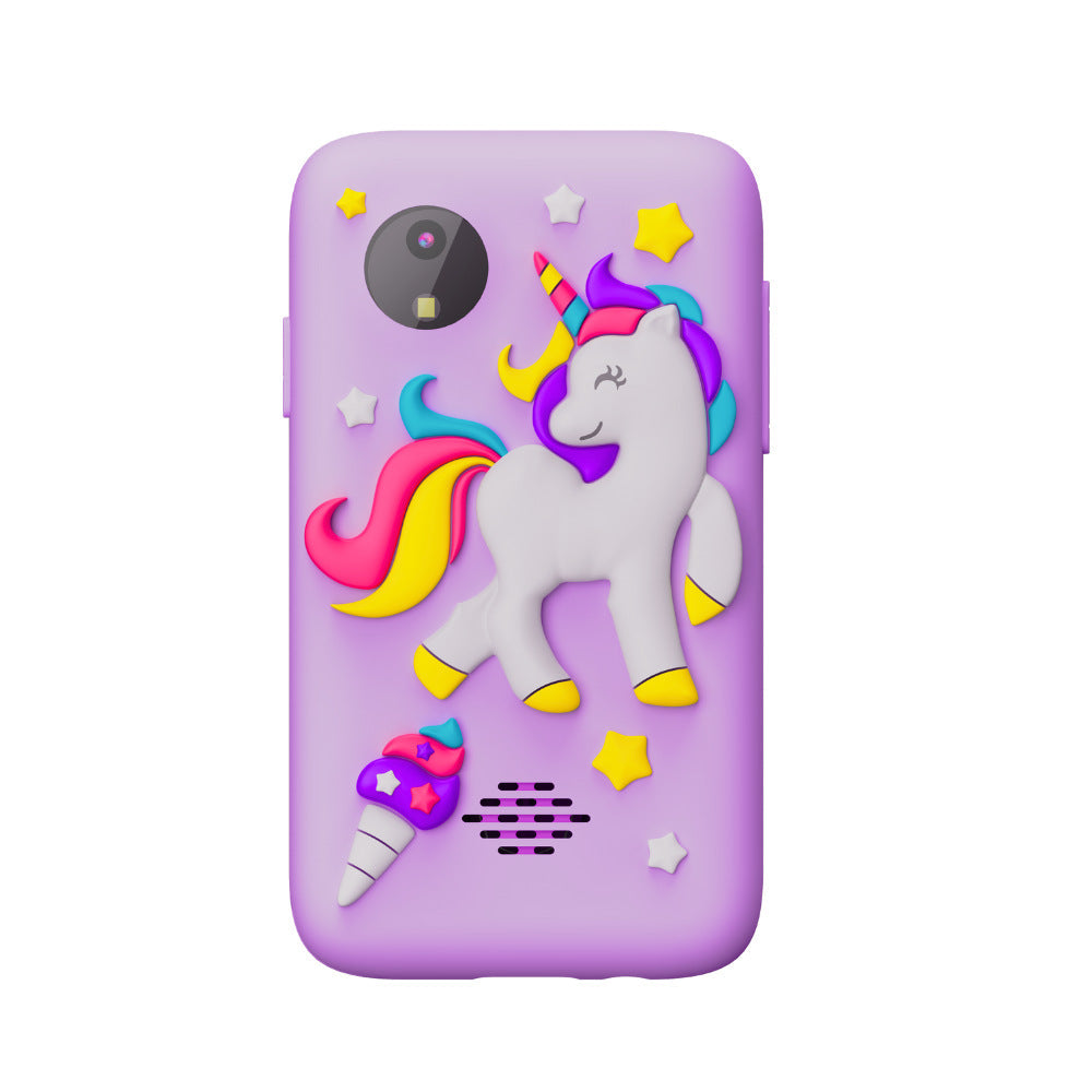 Children's camera mini children's mobile phone toy unicorn cartoon unicorn HD - Elite Hub Essentials
