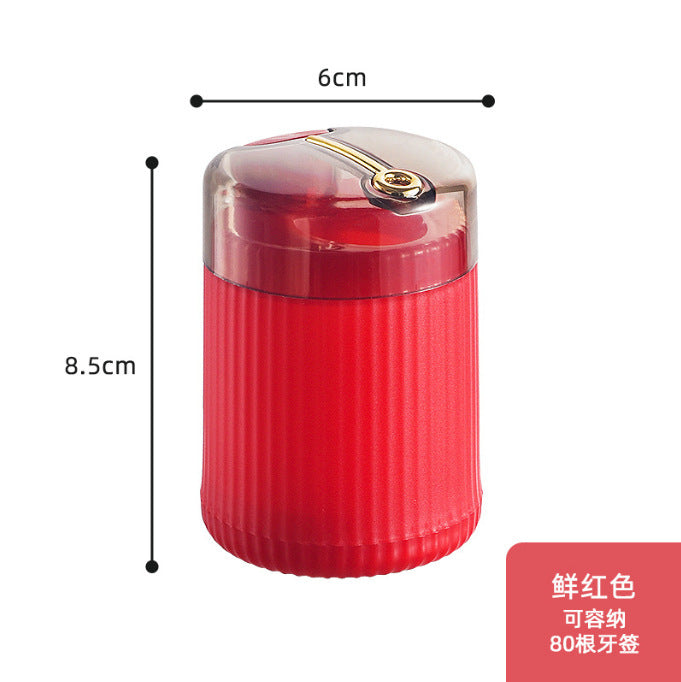 Light luxury transparent toothpick holder press type automatic pop-up toothpick can portable home hotel restaurant toothpick bottle gift - Elite Hub Essentials