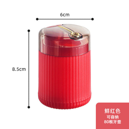 Light luxury transparent toothpick holder press type automatic pop-up toothpick can portable home hotel restaurant toothpick bottle gift - Elite Hub Essentials