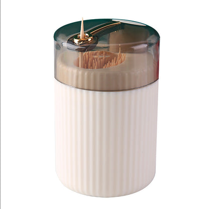 Light luxury transparent toothpick holder press type automatic pop-up toothpick can portable home hotel restaurant toothpick bottle gift - Elite Hub Essentials