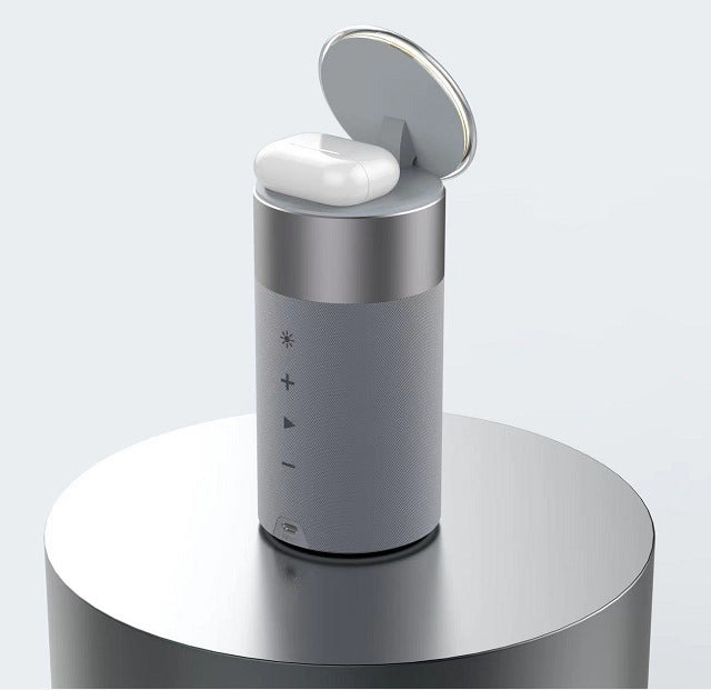 3 In 1 Multi-Function IPhone And AirPods Wireless Charger Portable Bluetooth Speaker With Touch Lamp For Home And Office - Elite Hub Essentials