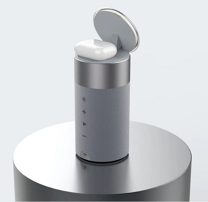 3 In 1 Multi-Function IPhone And AirPods Wireless Charger Portable Bluetooth Speaker With Touch Lamp For Home And Office - Elite Hub Essentials