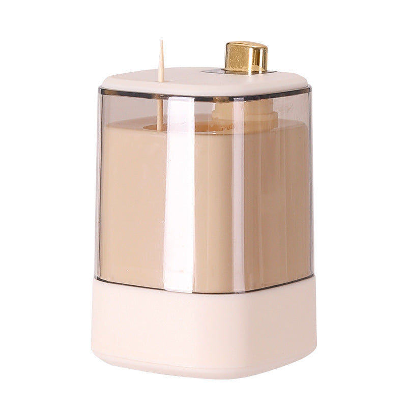 Light luxury transparent toothpick holder press type automatic pop-up toothpick can portable home hotel restaurant toothpick bottle gift - Elite Hub Essentials