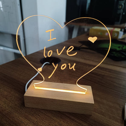 Creative LED light Up  Acrylic Message Board
