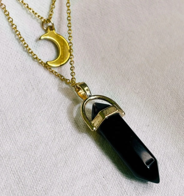 Moon Hexagonal Pendant
