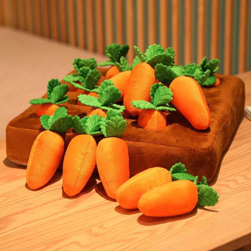 Pet Dog Toys Carrot Plush Toy Vegetable Chew Toy For Dogs Snuffle Mat For Dogs Cats Durable Chew Puppy Toy Dogs Accessories - Elite Hub Essentials