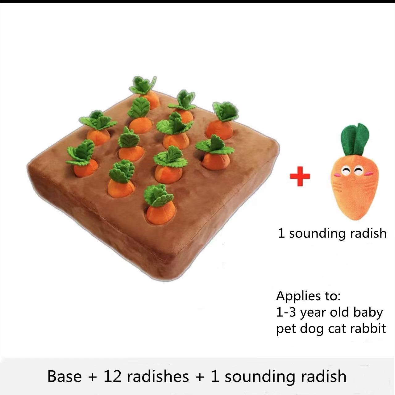 Pet Dog Toys Carrot Plush Toy Vegetable Chew Toy For Dogs Snuffle Mat For Dogs Cats Durable Chew Puppy Toy Dogs Accessories - Elite Hub Essentials