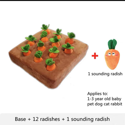 Pet Dog Toys Carrot Plush Toy Vegetable Chew Toy For Dogs Snuffle Mat For Dogs Cats Durable Chew Puppy Toy Dogs Accessories - Elite Hub Essentials