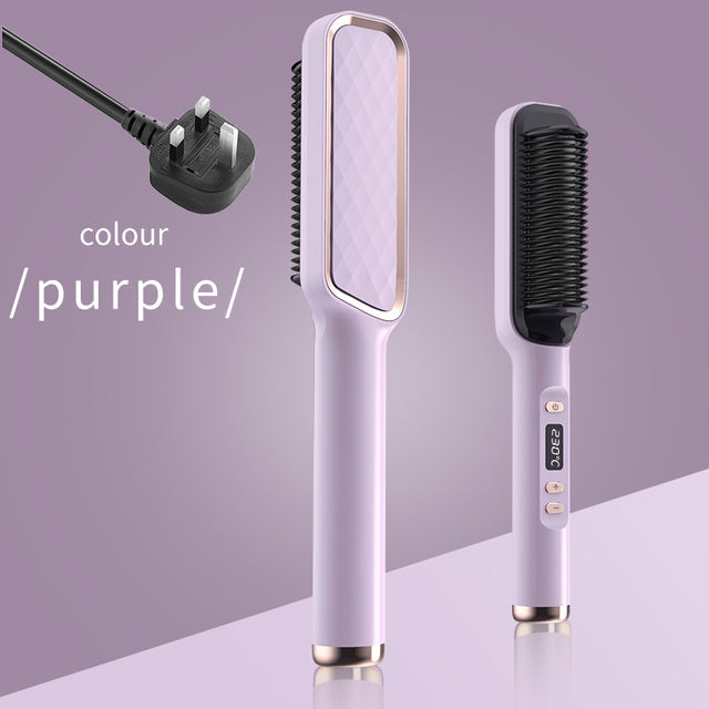 Electric Hot Comb Multifunctional Straight Hair Straightener Comb Negative Ion Anti-Scalding Styling Tool Straightening Brush - Elite Hub Essentials