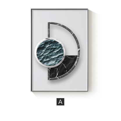 Abstract Geometric Canvas Painting Picture Home Decor Wall Poster - Elite Hub Essentials