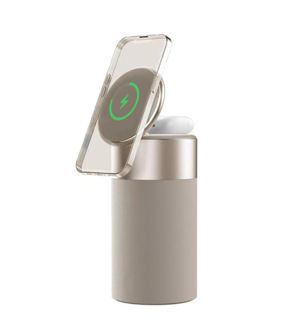 3 In 1 Multi-Function IPhone And AirPods Wireless Charger Portable Bluetooth Speaker With Touch Lamp For Home And Office - Elite Hub Essentials